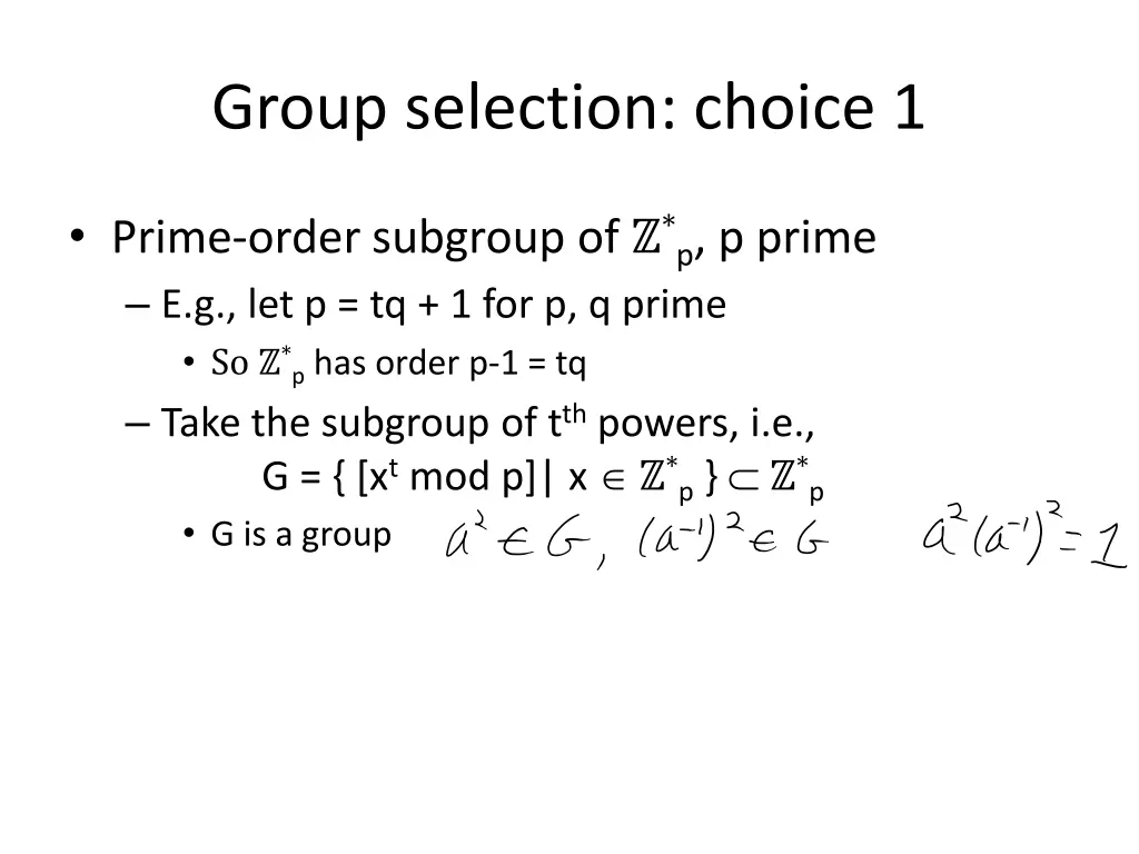 group selection choice 1 2