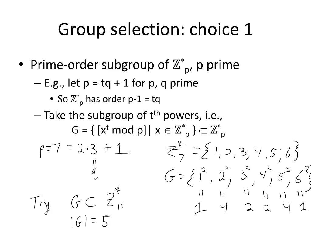 group selection choice 1