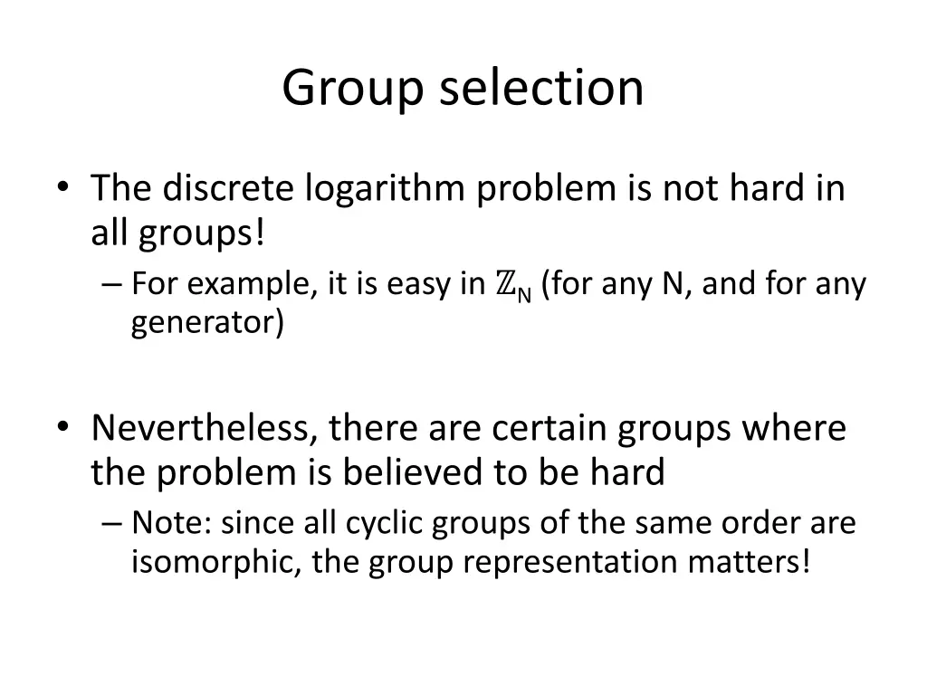 group selection