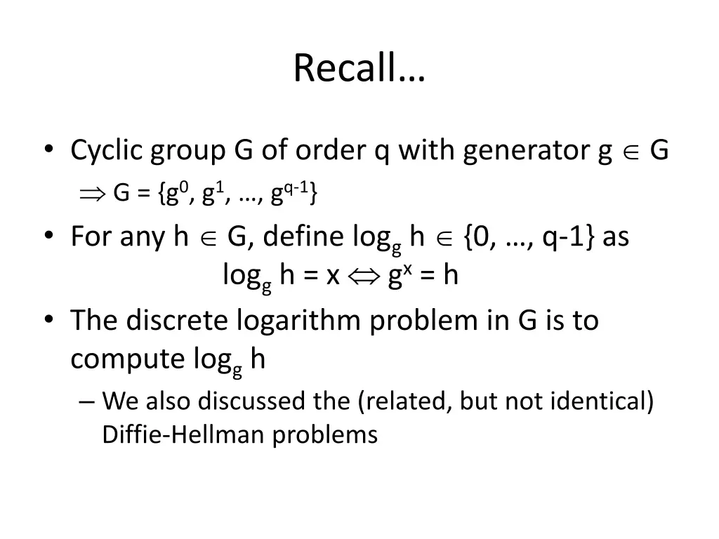recall