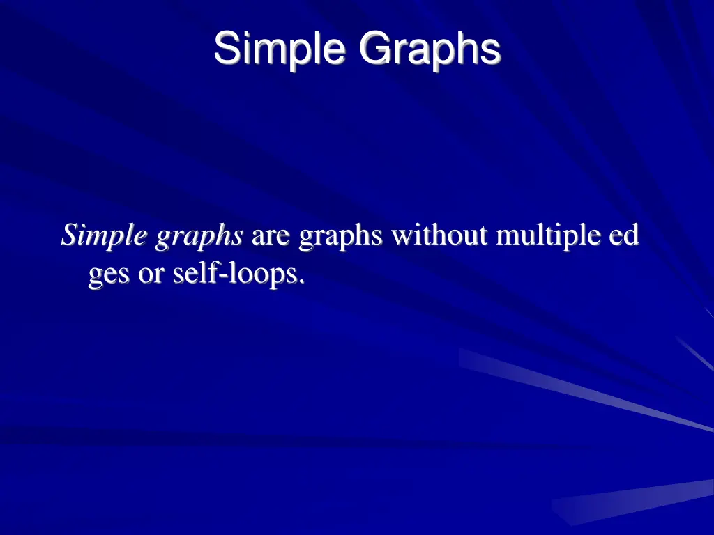 simple graphs