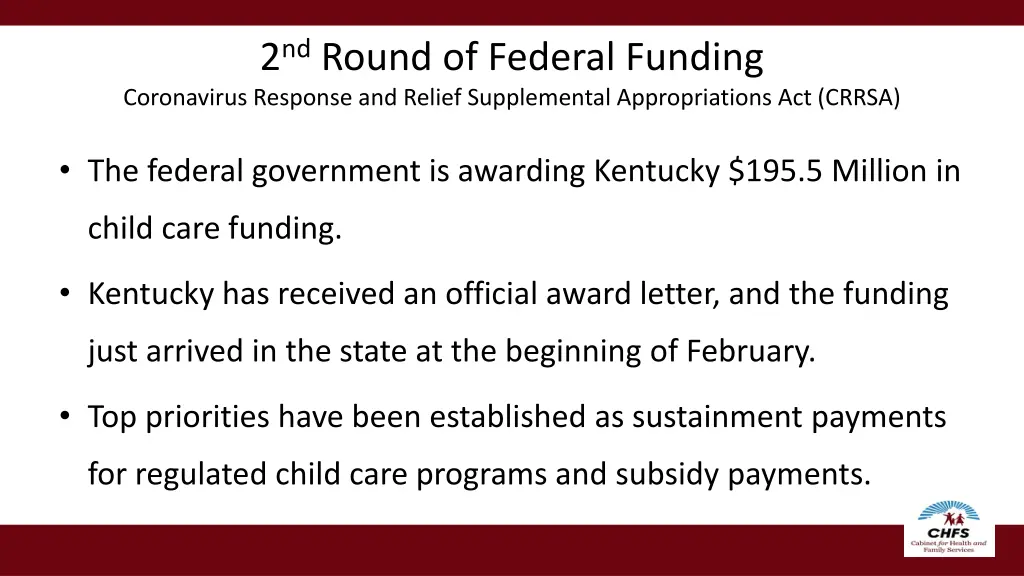 2 nd round of federal funding coronavirus