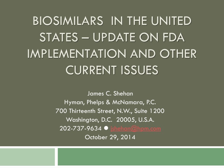 biosimilars in the united states update