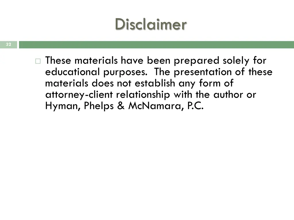 disclaimer