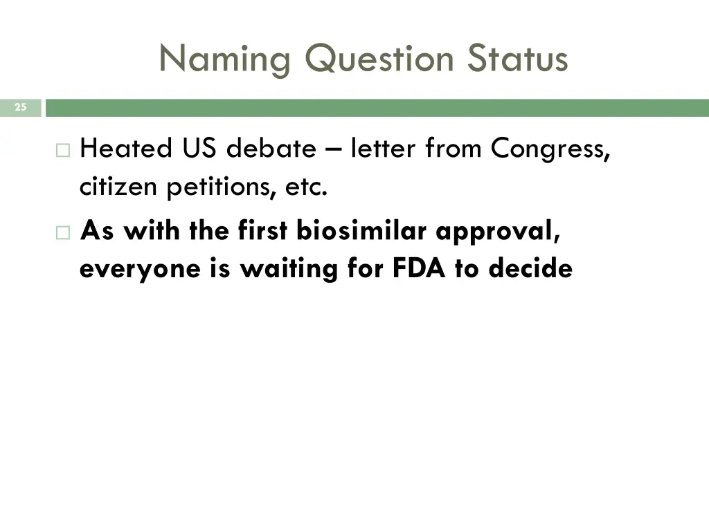 naming question status