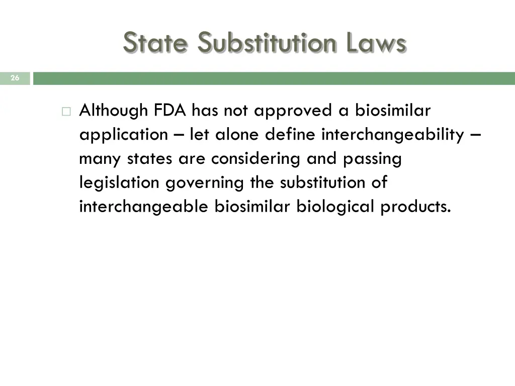 state substitution laws