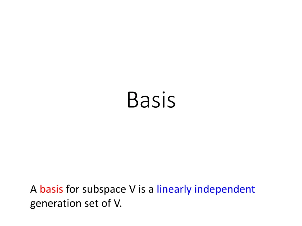 basis