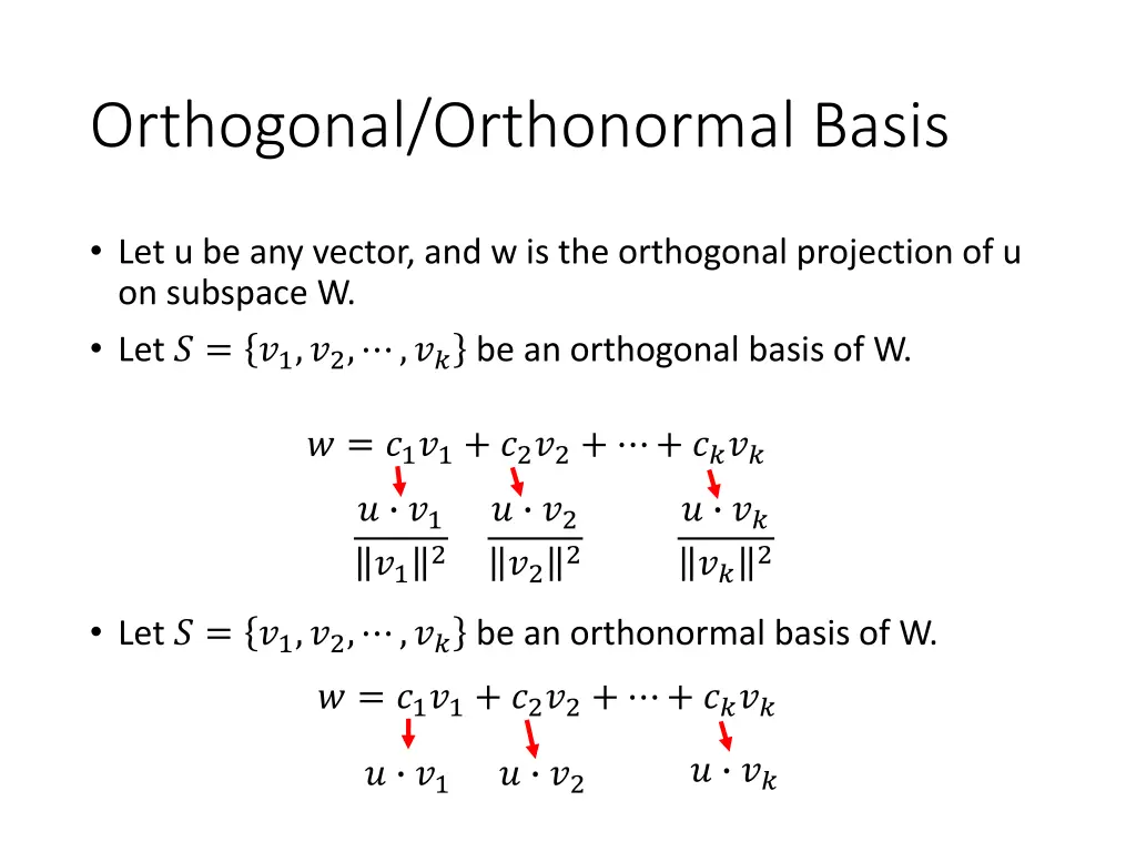 orthogonal orthonormal basis
