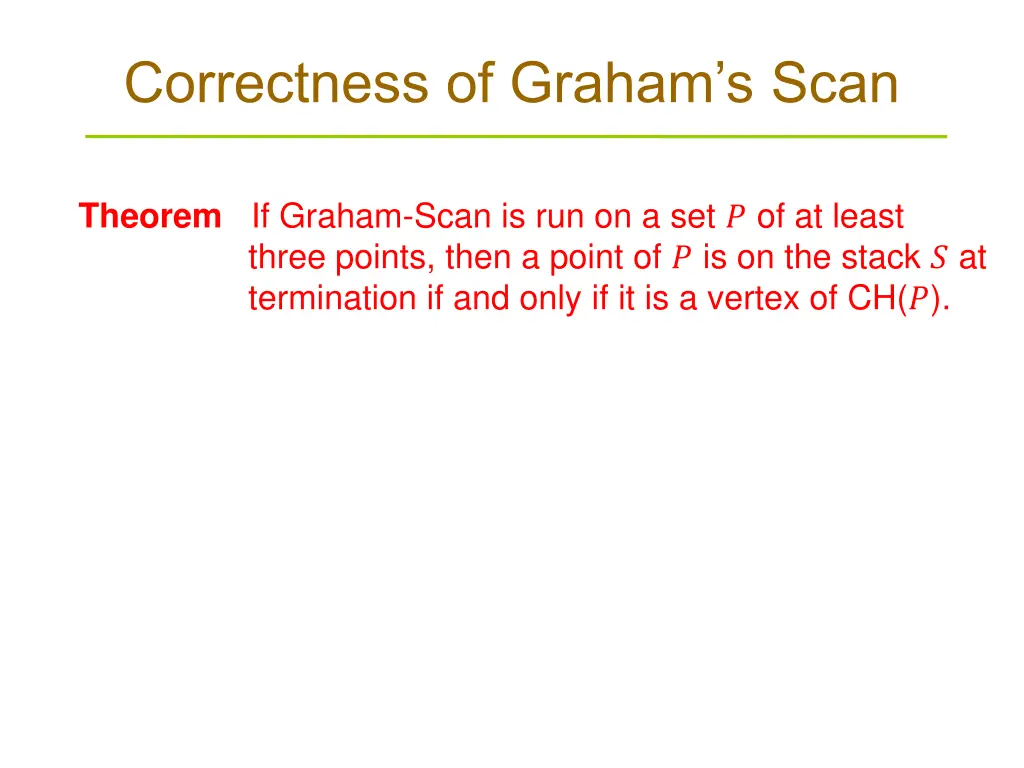 correctness of graham s scan