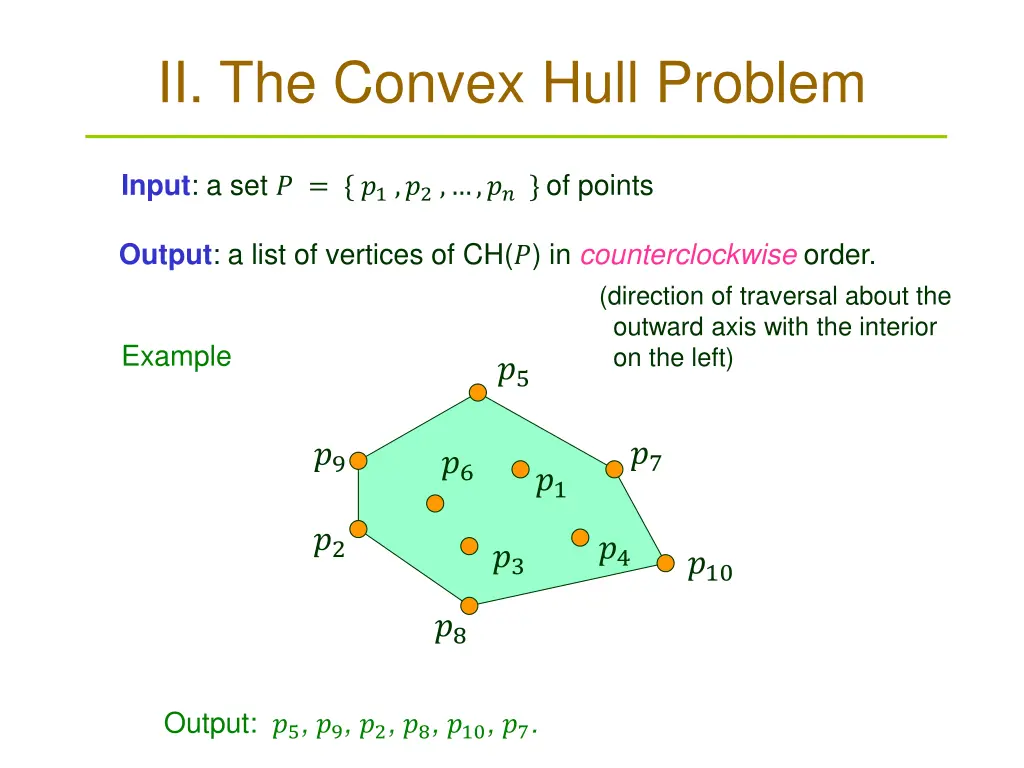 ii the convex hull problem
