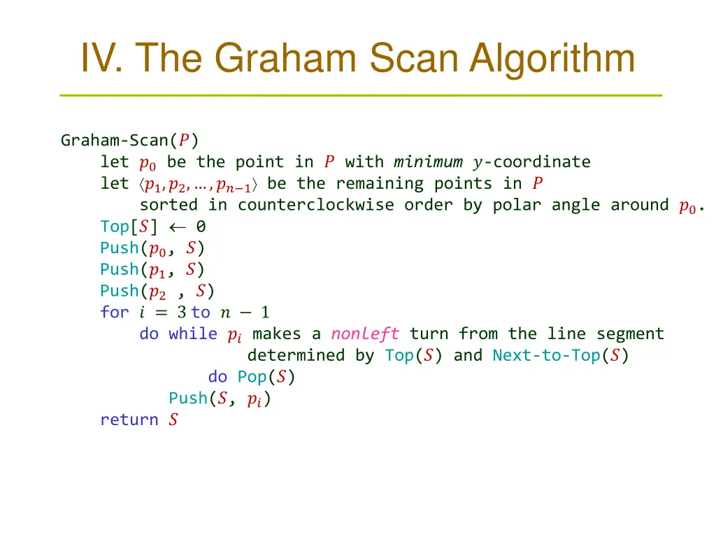 iv the graham scan algorithm