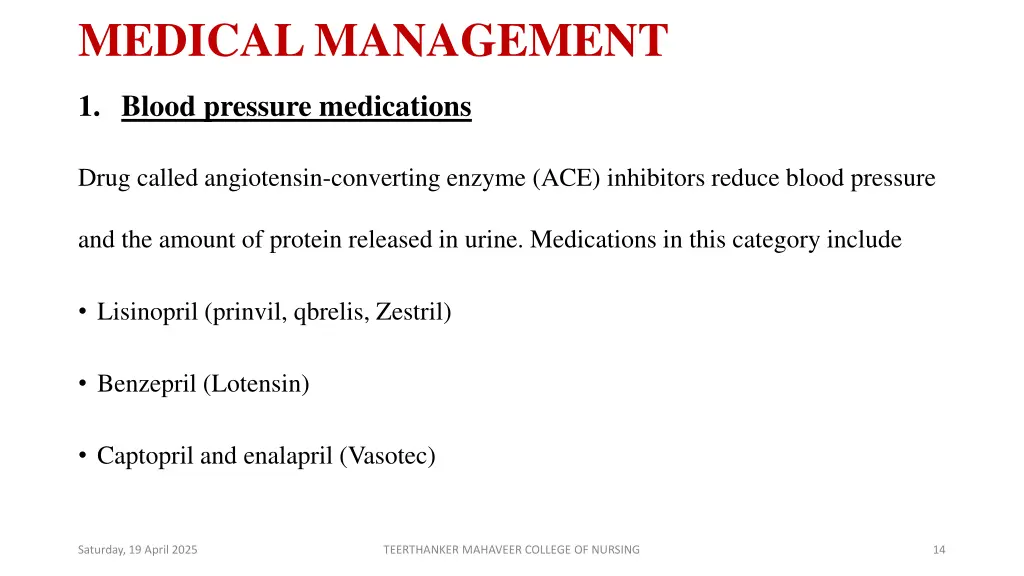 medical management