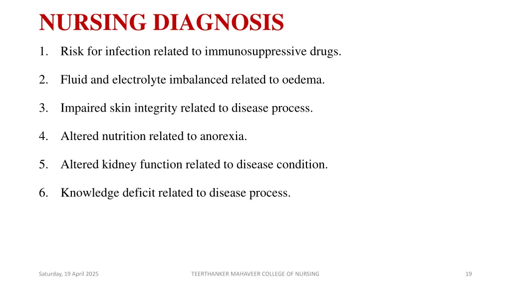 nursing diagnosis
