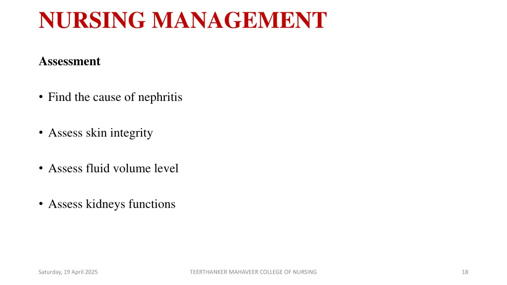 nursing management