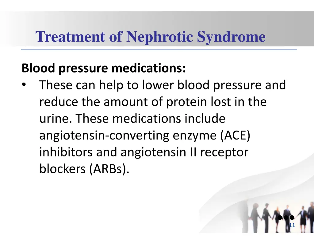 treatment of nephrotic syndrome