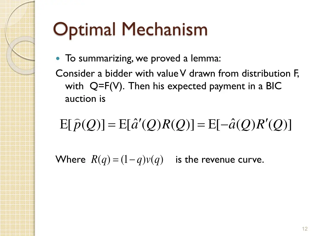 optimal mechanism 5