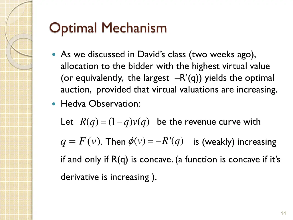 optimal mechanism 7