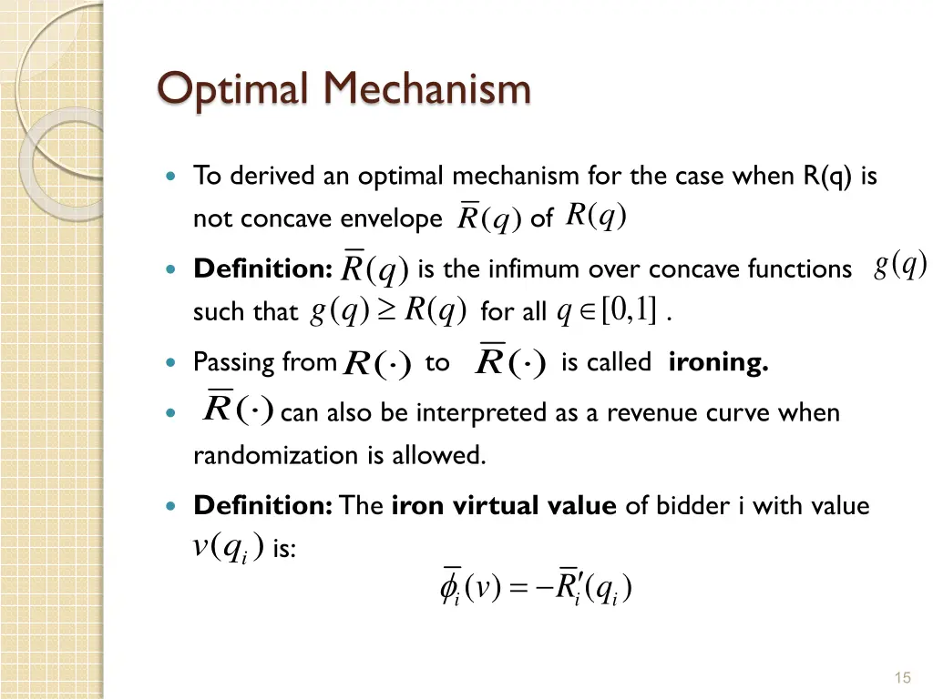 optimal mechanism 8
