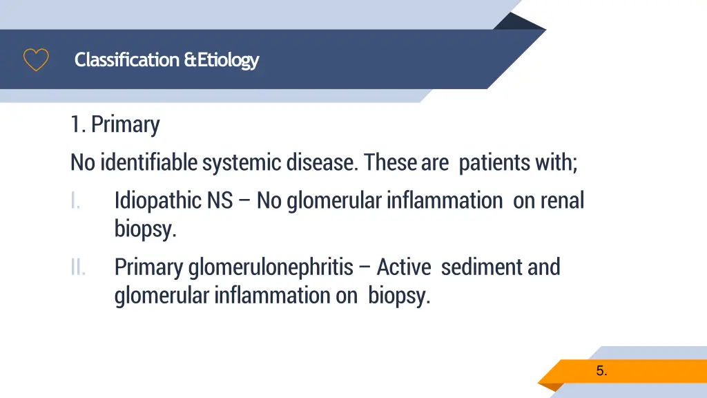 classification etiology