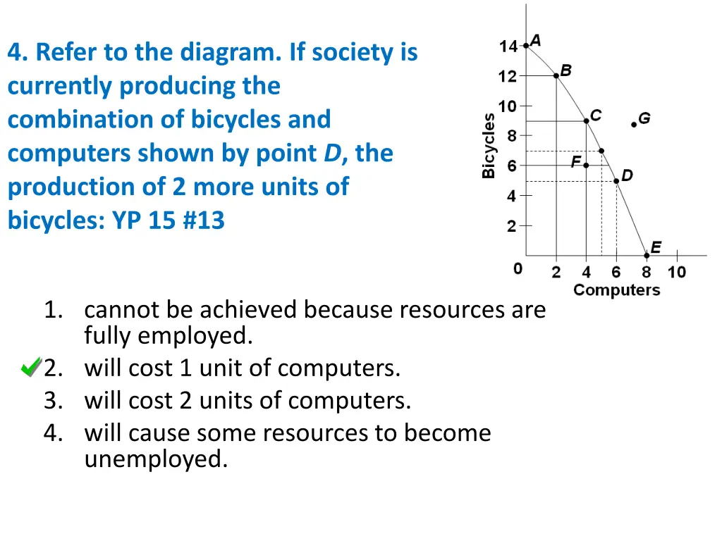 4 refer to the diagram if society is currently 1