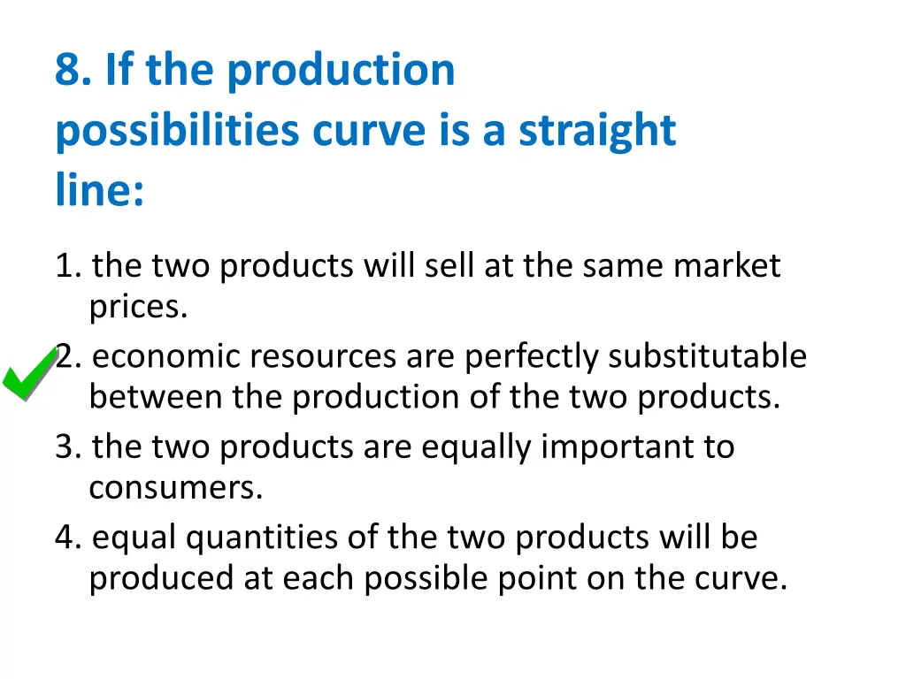 8 if the production possibilities curve 1