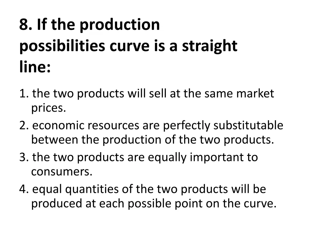 8 if the production possibilities curve