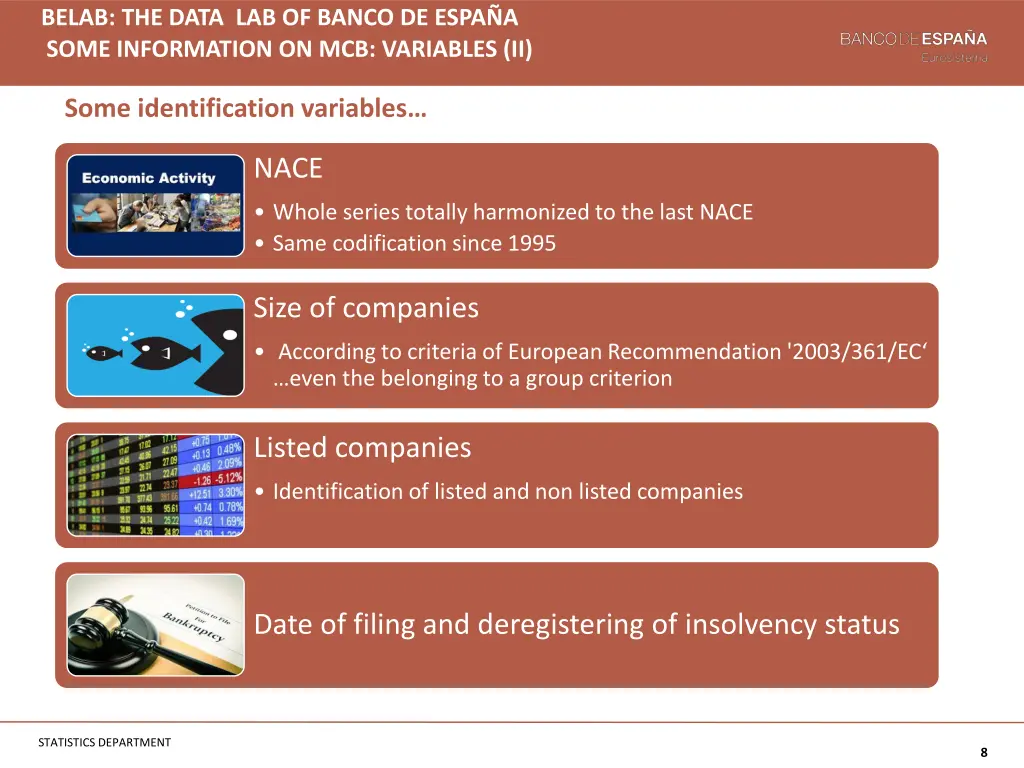 belab the data lab of banco de espa a some 3
