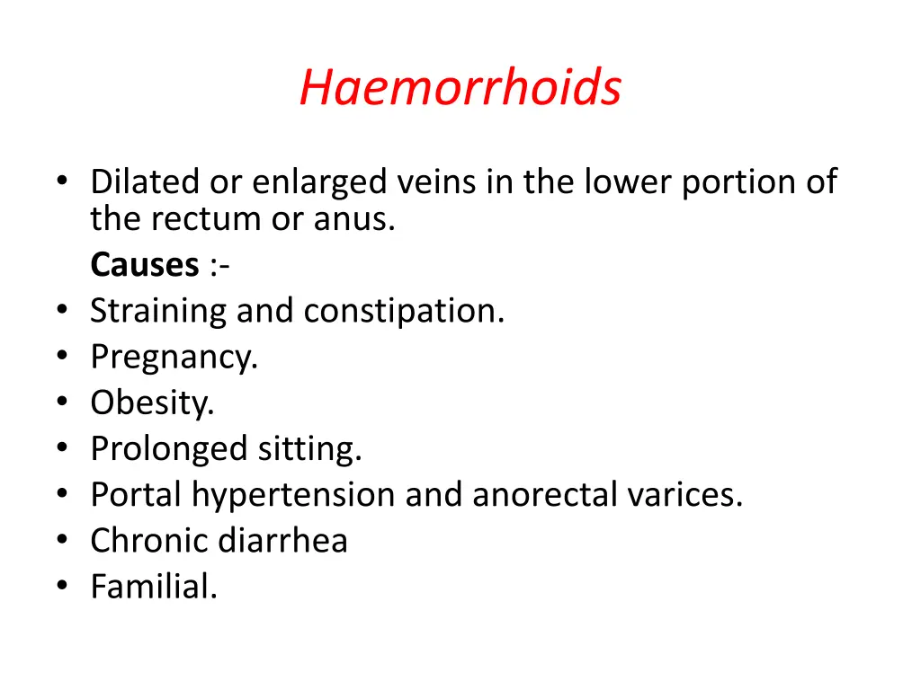 haemorrhoids