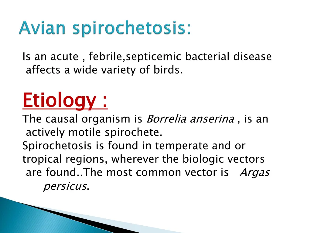 is an acute febrile septicemic bacterial disease