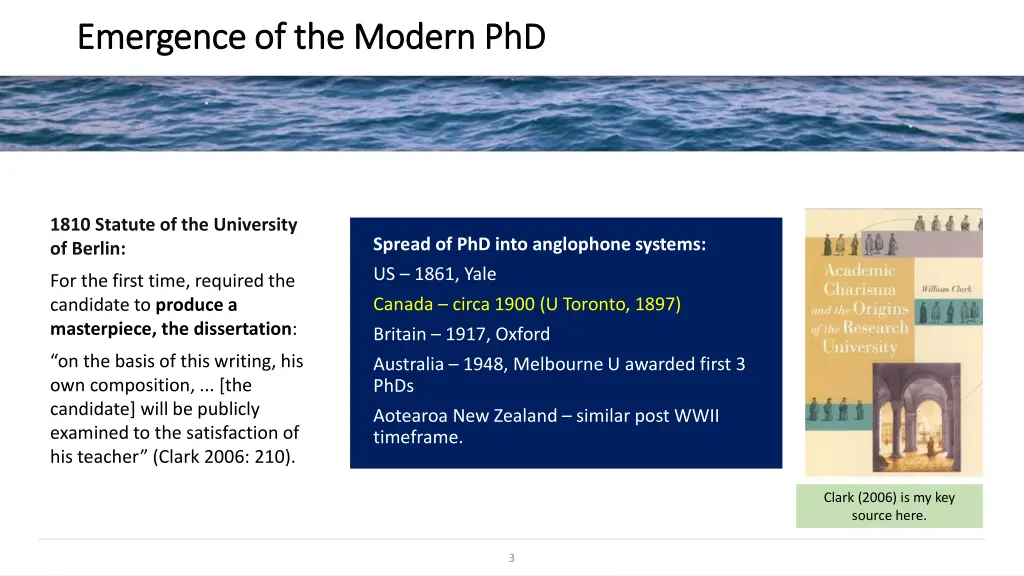 emergence of the modern phd emergence