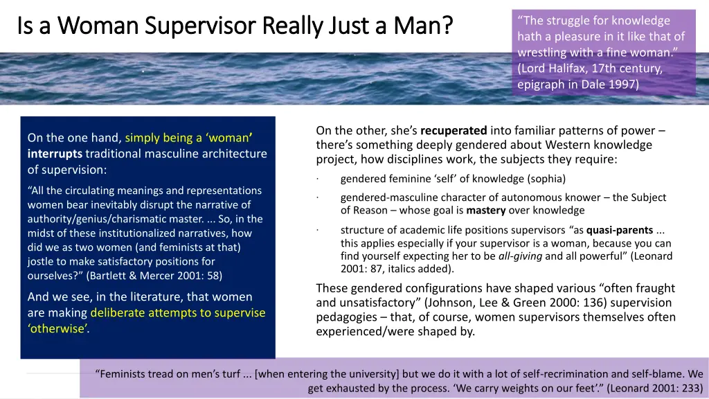 is a is a woman supervisor really just