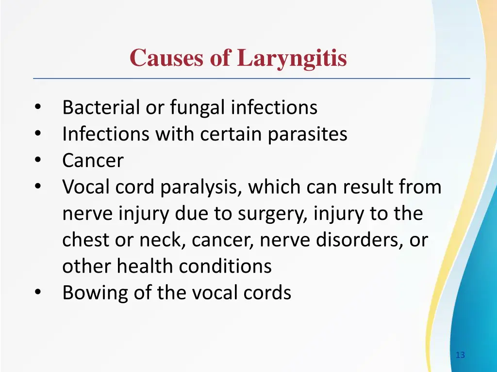 causes of laryngitis 1