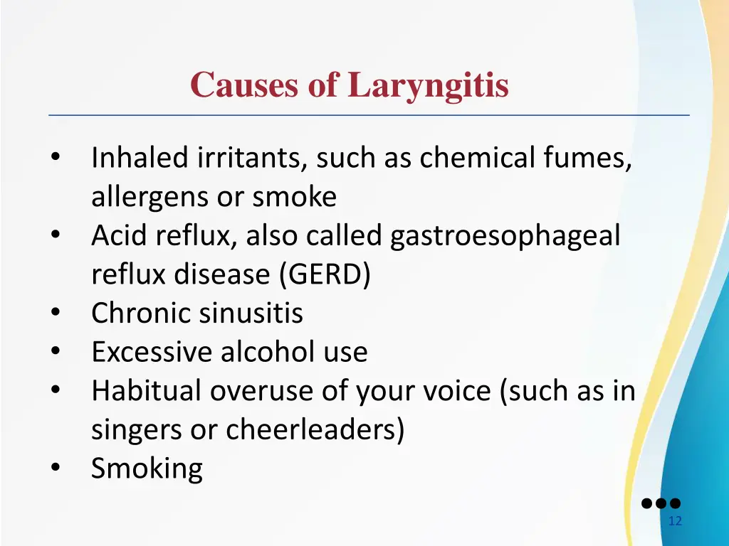 causes of laryngitis