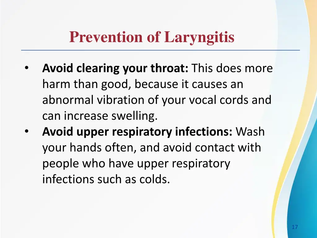 prevention of laryngitis 2