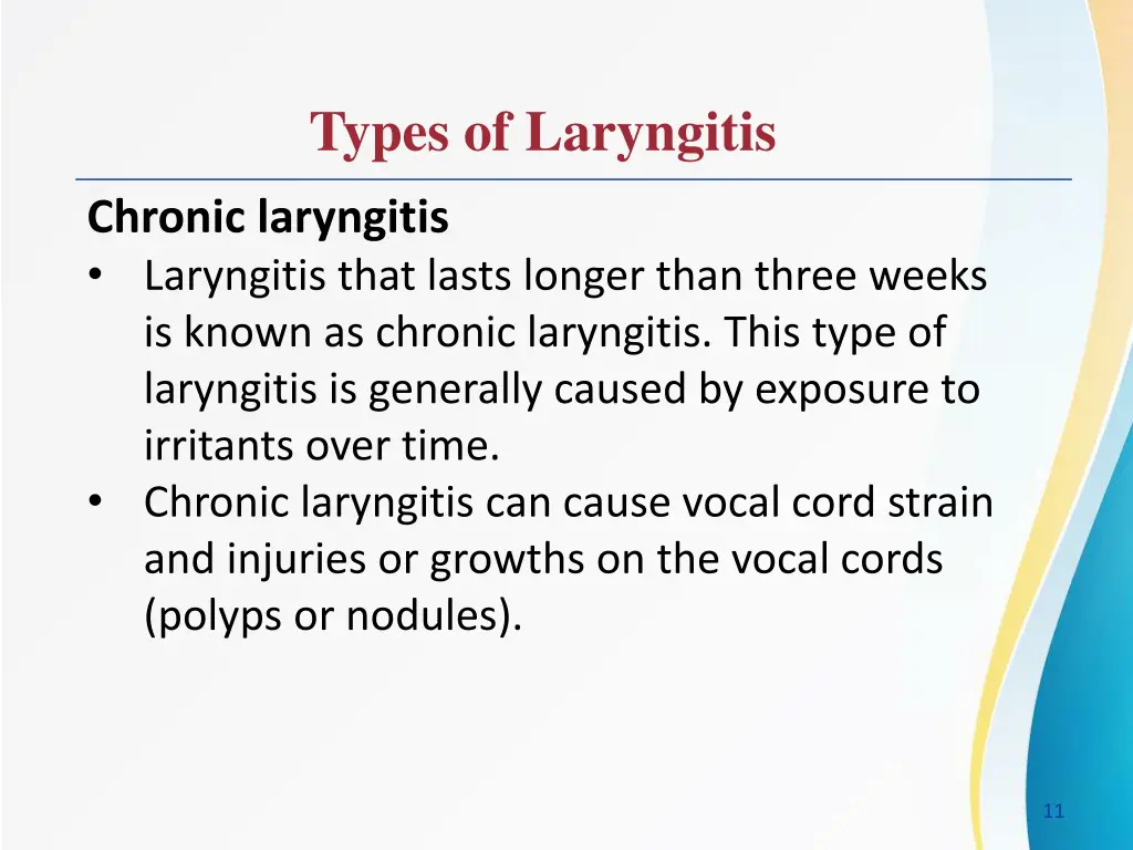 types of laryngitis 1