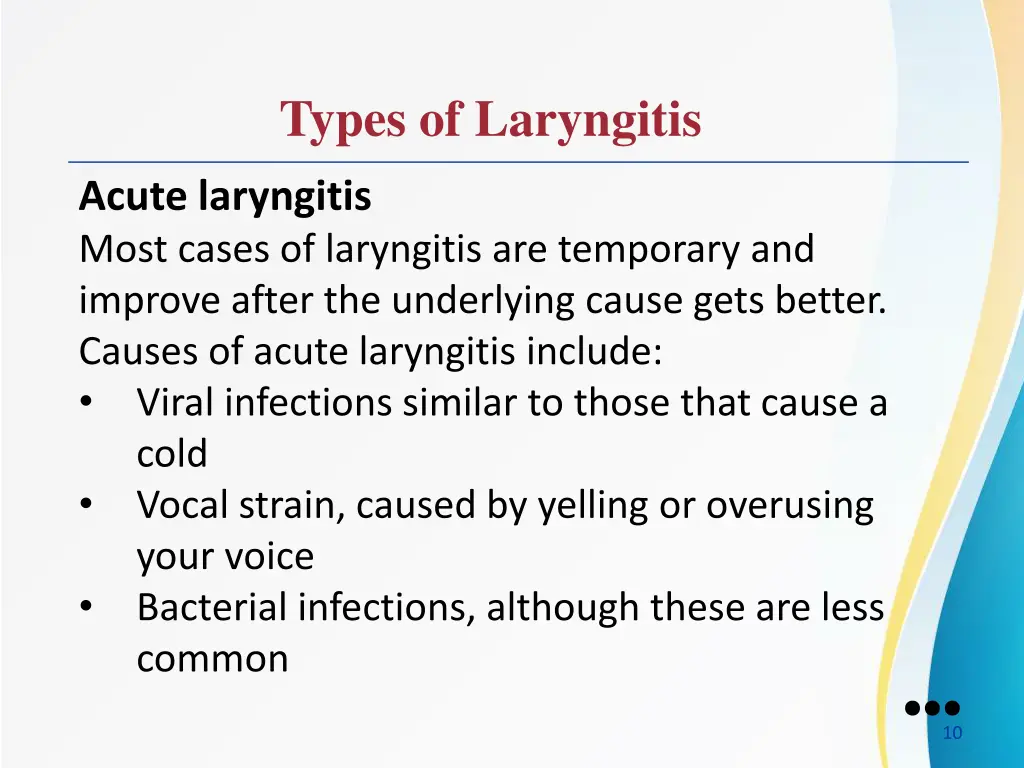 types of laryngitis