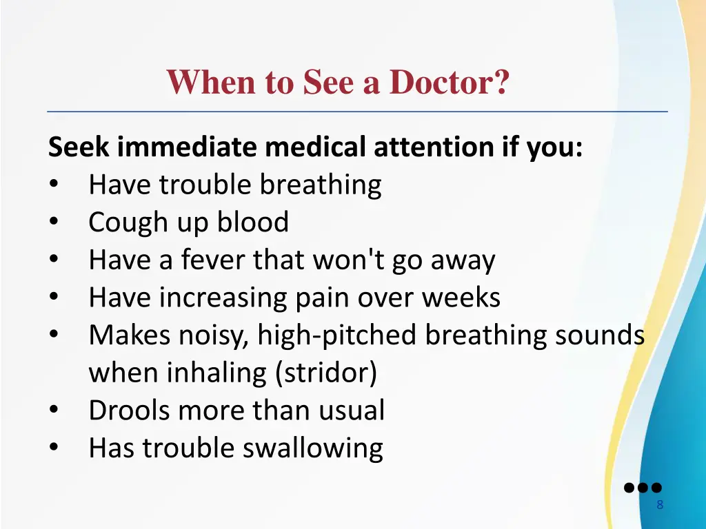 when to see a doctor 1