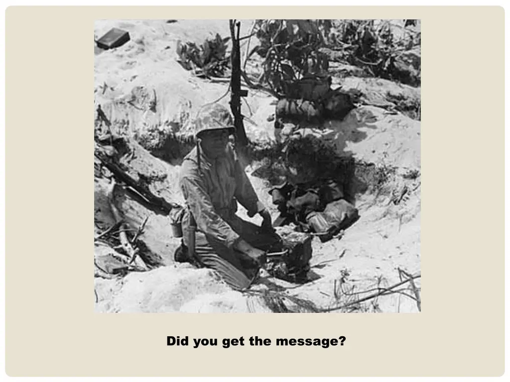 did you get the message