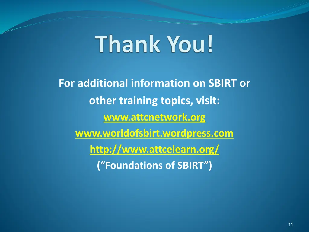 for additional information on sbirt or other