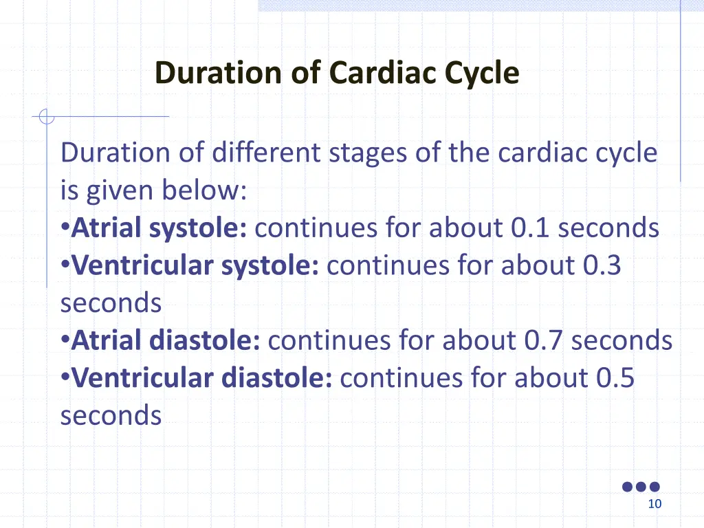 duration of cardiac cycle 1