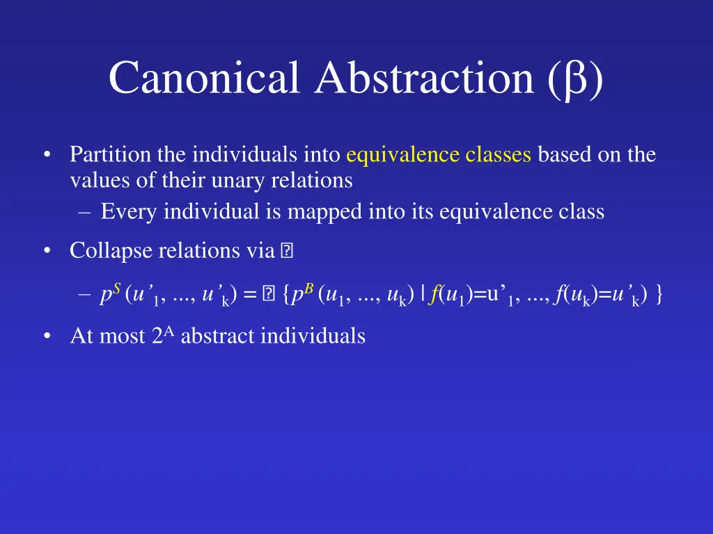 canonical abstraction