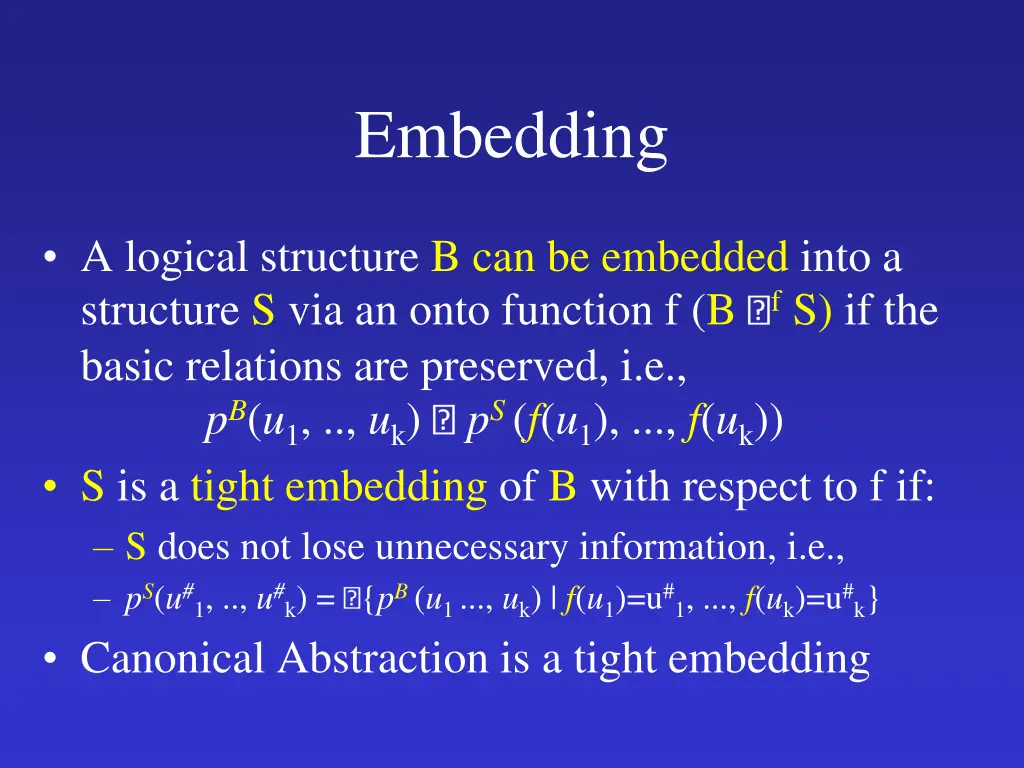 embedding
