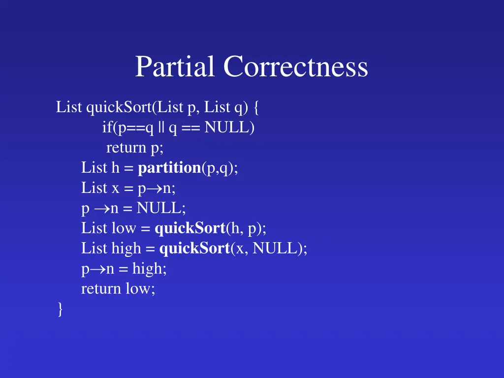 partial correctness 1