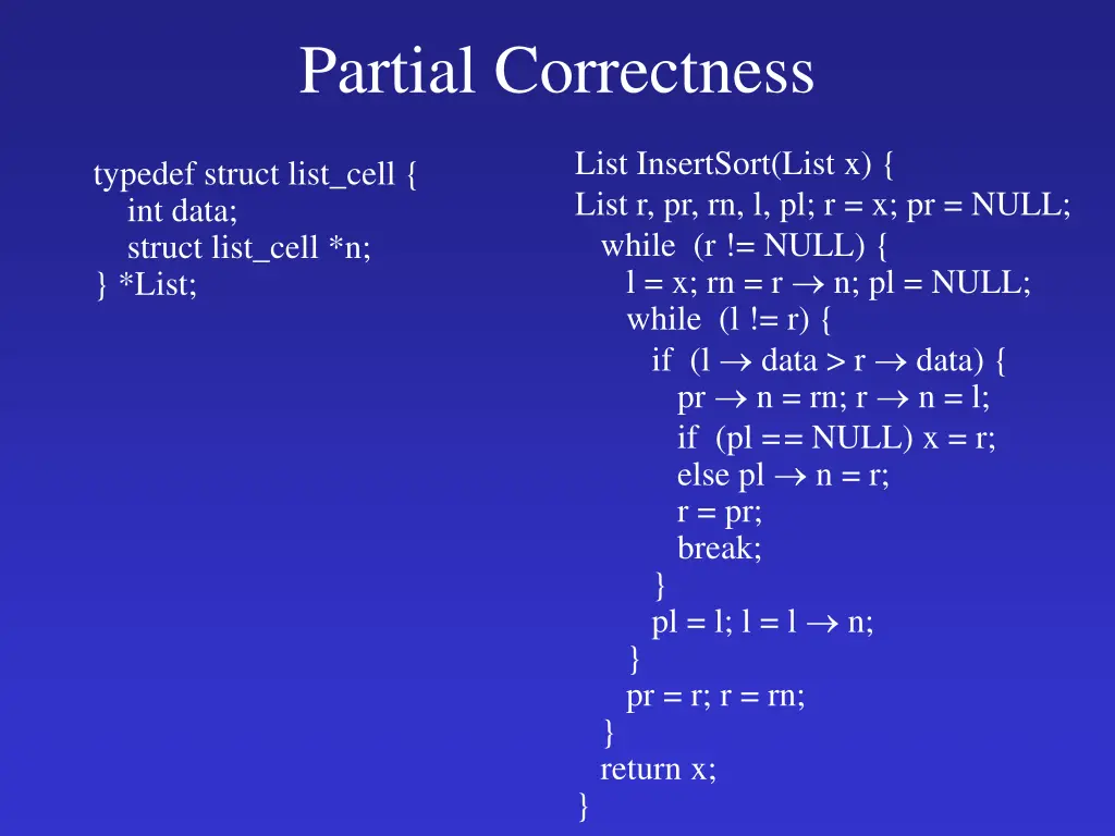 partial correctness