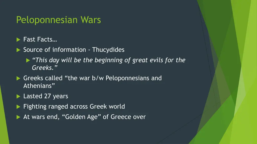 peloponnesian wars