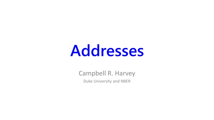addresses