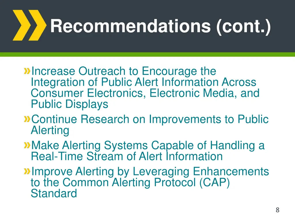 recommendations cont 1
