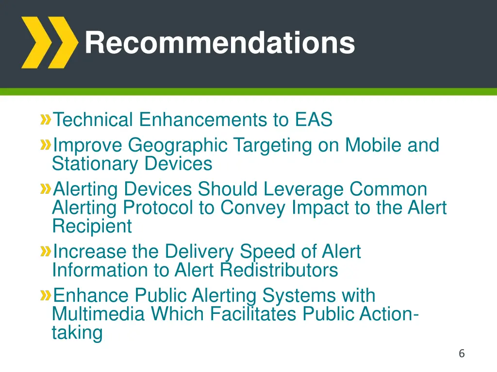 recommendations