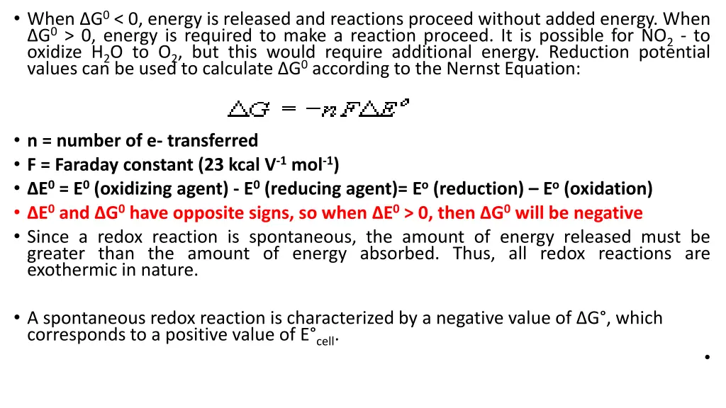 when g 0 0 energy is released and reactions