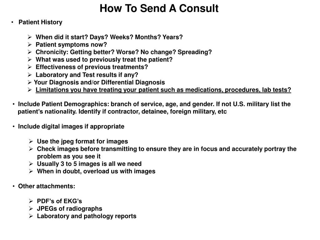 how to send a consult